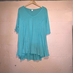 Short-sleeve tunic length t-shirt from Collections Etc. (2XL)